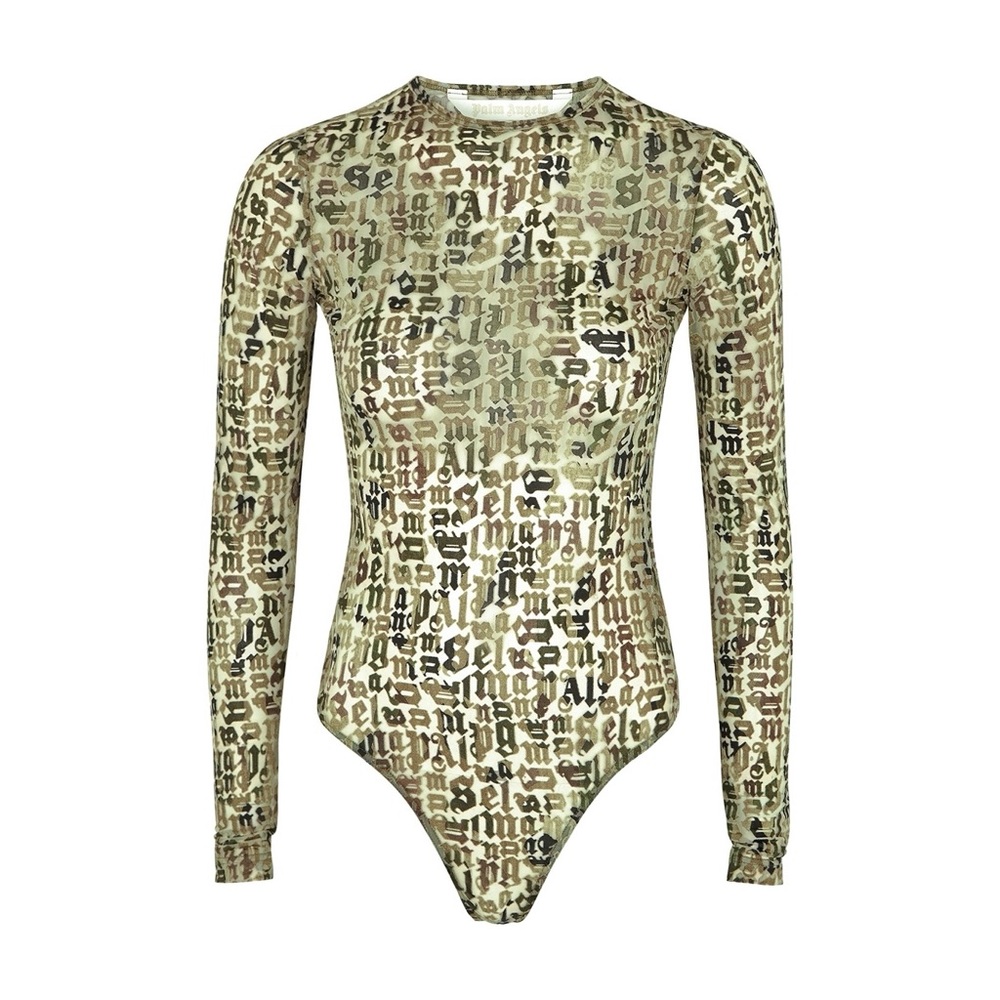 Palm Angels all-over monogram bodysuit